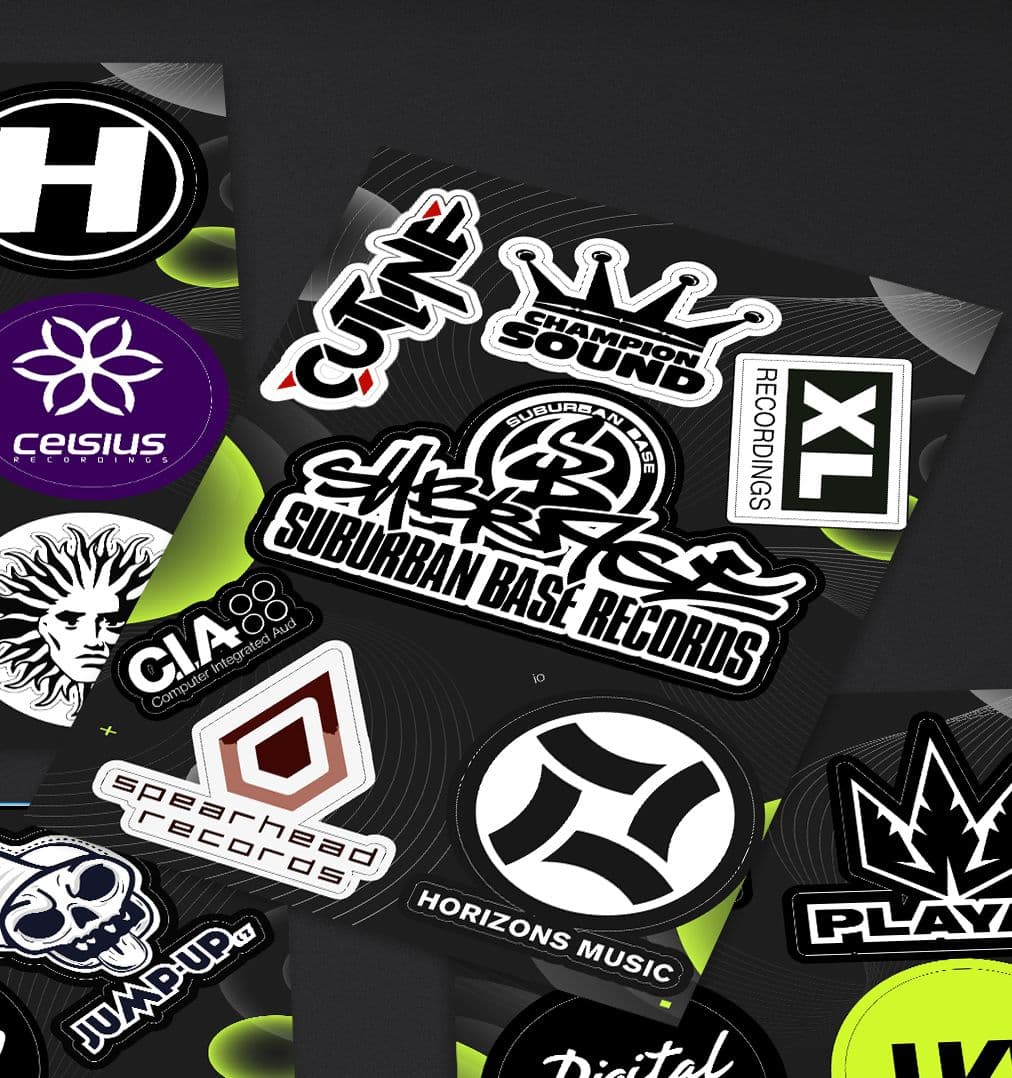 Купить Набор стикеров DRUM&BASS Stickerpack - наклейки посвященные джангл музыке