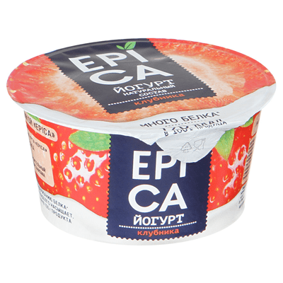 Купить  ЙОГУРТ EPICA КЛУБНИКА 130 Г. с доставкой на дом . Доставка продуктов Тюмень , доставка продуктов в Тюмени , dostavka-produktov-tyumen , dostav