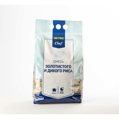 Купить РИС METRO CHEF СМЕСЬ БУРОГО И ДИКОГО РИСА 3 КГ. с доставкой на дом . Доставка продуктов Тюмень , доставка продуктов в Тюмени , dostavka-produkt