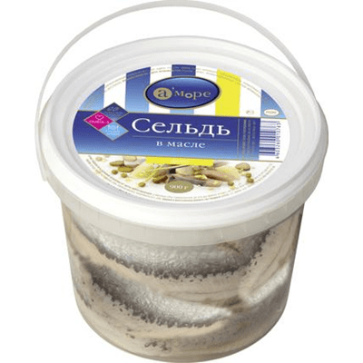 Купить СЕЛЬДЬ АМОРЕ ФИЛЕ В МАСЛЕ 900Г. Доставка продуктов Тюмень . Рыба Тюмень . Доставка продуктов в Тюмени