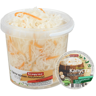 Купить КАПУСТА БЕЛОРУЧКА ФИТНЕС КВАШЕНАЯ БЕЗ САХАРА 1000 Г. доставка продуктов тюмень . доставка продуктов в тюмени . доставка фруктов тюмень . достав