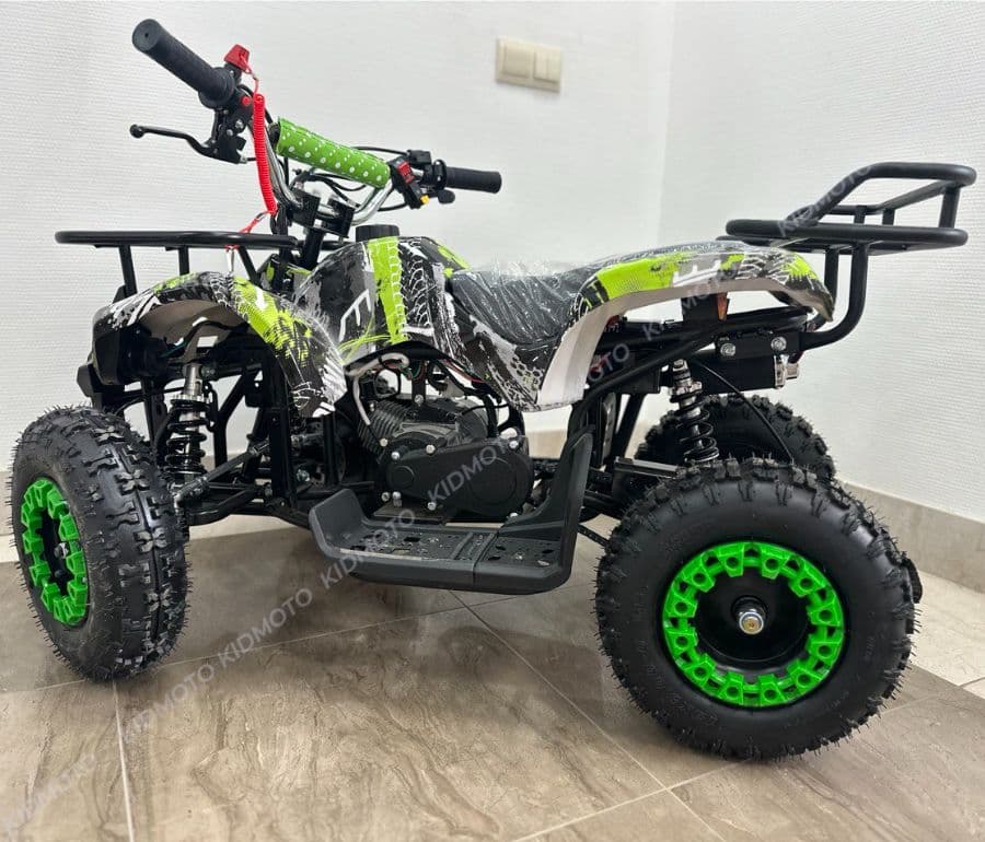 Купить Бензиновый детский квадроцикл 49сс KIDMOTO для детей ростом до 120см или до 8 лет (фары, быстрая остановка)