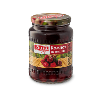 Купить КОМПОТ ИЗ ВИШНИ ЕКО 700 Г. доставка продуктов Тюмень . доставка продуктов в Тюмени . доставка фруктов Тюмень . доставка фруктов в Тюмени . дост