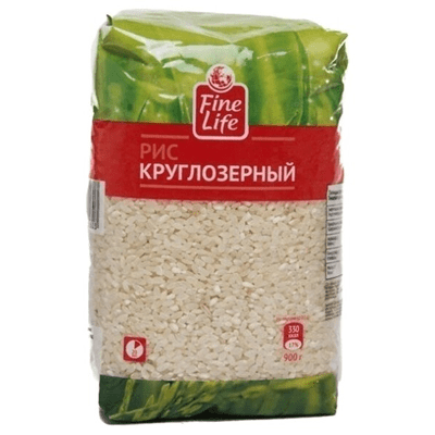 Купить РИС КРУГЛОЗЕРНЫЙ FINE LIFE 900 Г. с доставкой на дом . Доставка продуктов Тюмень , доставка продуктов в Тюмени , dostavka-produktov-tyumen , do