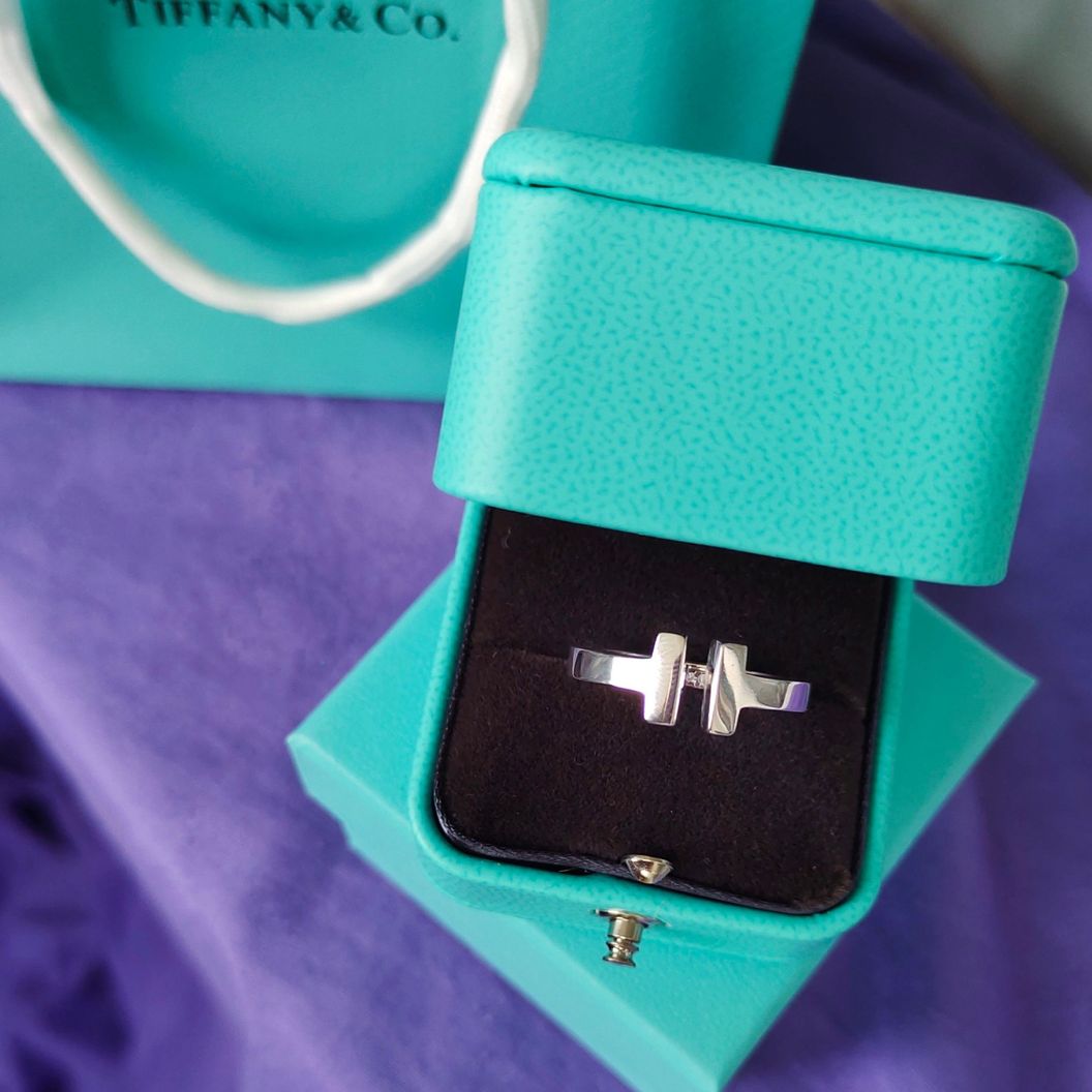 Купить Кольцо Tiffany T square серебряное