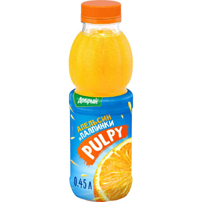 Купить НАПИТОК ДОБРЫЙ PULPY АПЕЛЬСИН 0,45 Л.  Х 12 ШТ. доставка продуктов тюмень . доставка продуктов в тюмени . доставка фруктов тюмень . доставка фр