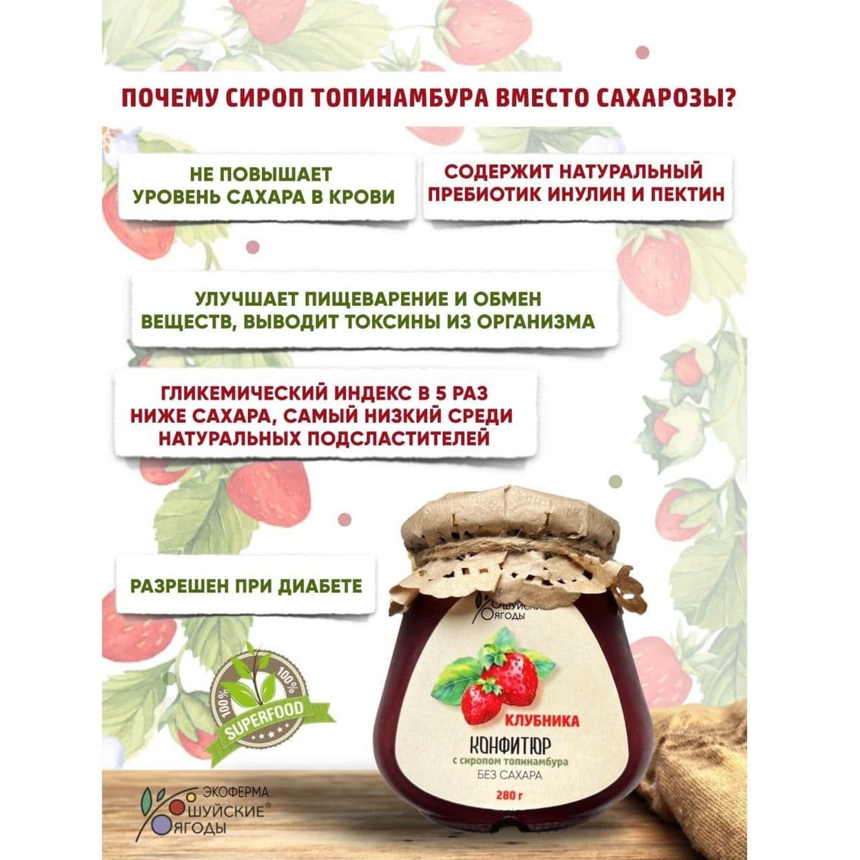 Купить КОНФИТЮР КЛУБНИКА