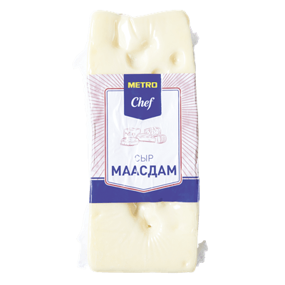 Купить СЫР METRO CHEF МААСДАМ 45% 2,5 КГ. с доставкой на дом . Доставка продуктов Тюмень , доставка продуктов в Тюмени , dostavka-produktov-tyumen , d