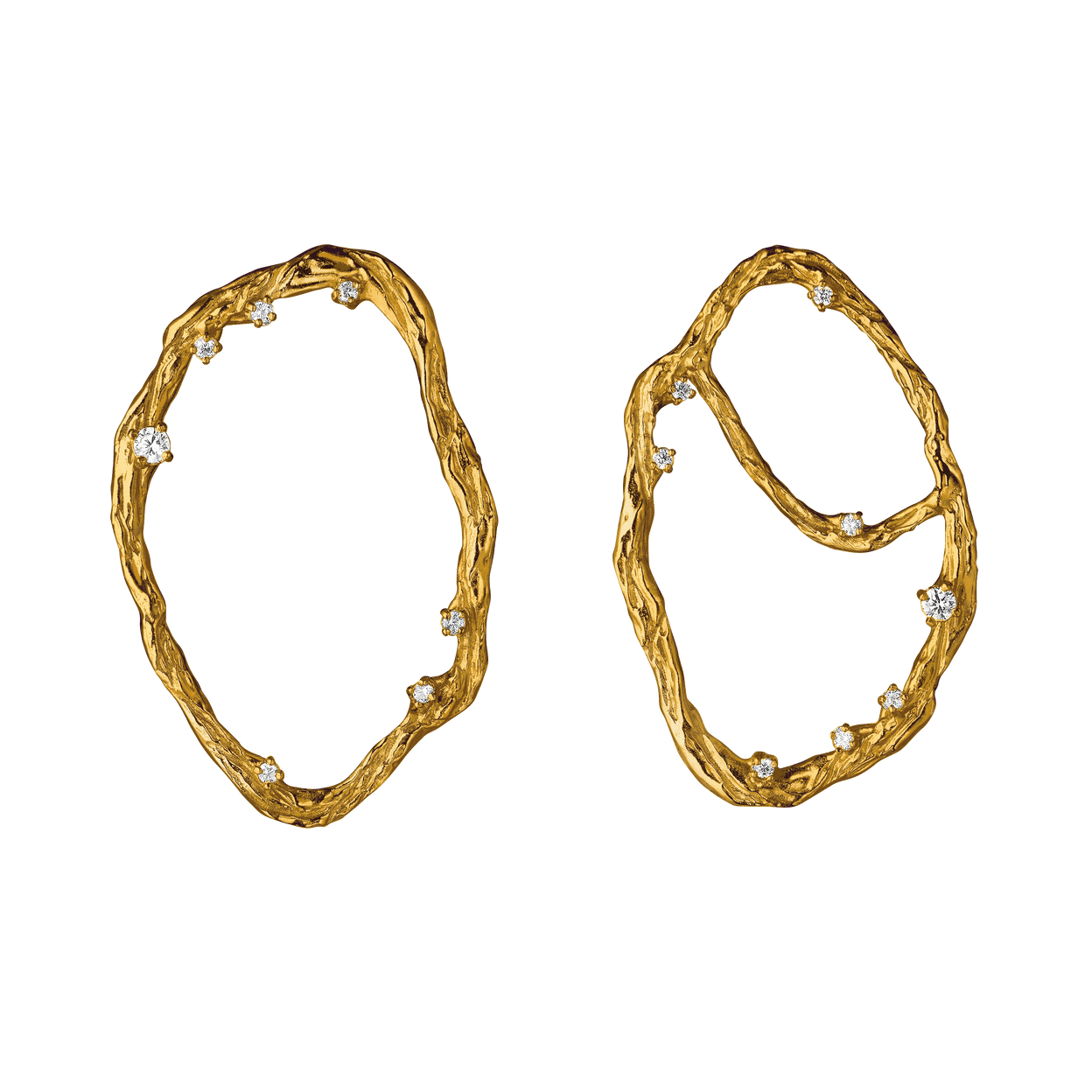 Купить Инсайт Серьги-пусеты овальные, позолота