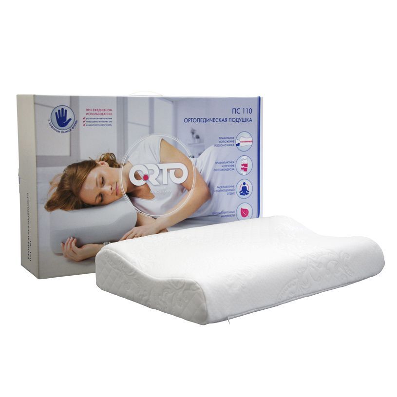 Купить Orto Ортопедическая подушка ПС-110 Memory Foam с двумя валиками