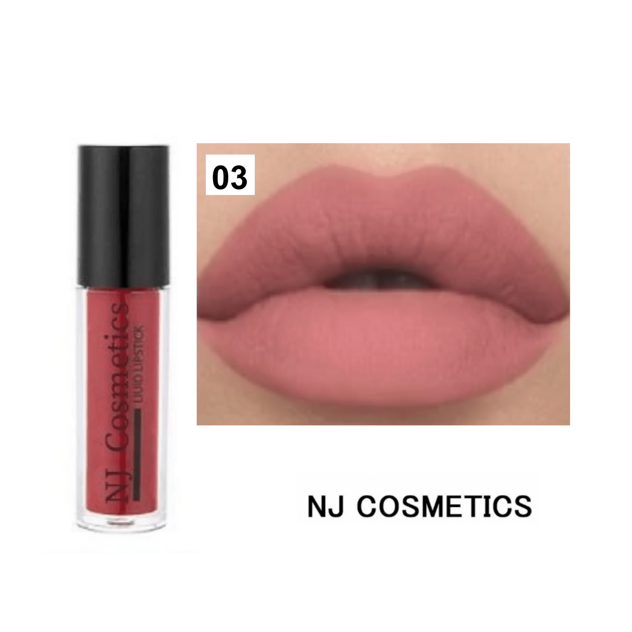 Купить NJ Cosmetics Блеск матовый водостойкий/ тон 03