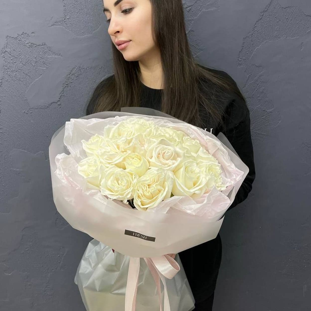 Купить Розы белые 17шт