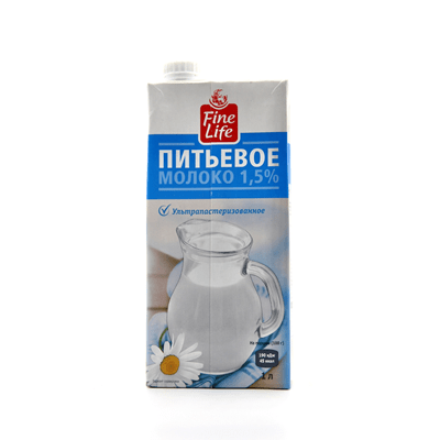 Купить МОЛОКО FINE LIFE УЛЬТРАПАСТЕРИЗОВАННОЕ 1,5% 925 Г. доставка продуктов тюмень . доставка продуктов в тюмени . доставка фруктов тюмень . доставка