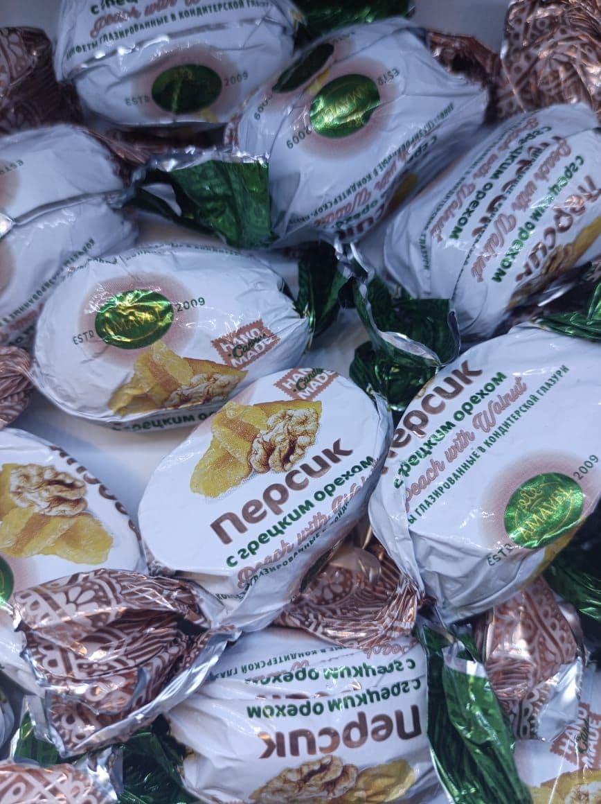 Купить Конфеты Персик с Грецким Орехом