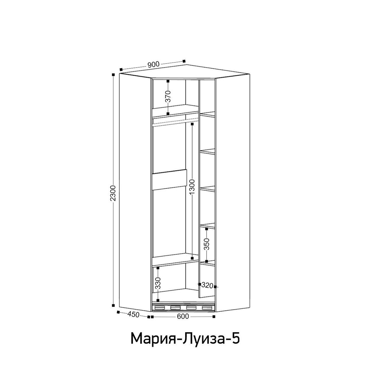 Купить «Мария Луиза 5» шкаф угловой