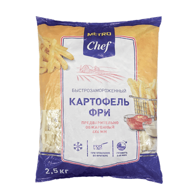 Купить КАРТОФЕЛЬ METRO CHEF ФРИ 9ММ 2,5КГ. доставка продуктов тюмень . доставка продуктов в тюмени . доставка фруктов тюмень . доставка фруктов в тюме