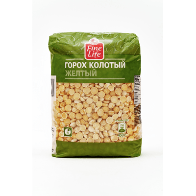 Купить ГОРОХ КОЛОТЫЙ FINE LIFE ЖЕЛТЫЙ 450 Г. с доставкой на дом . Доставка продуктов Тюмень , доставка продуктов в Тюмени , dostavka-produktov-tyumen 
