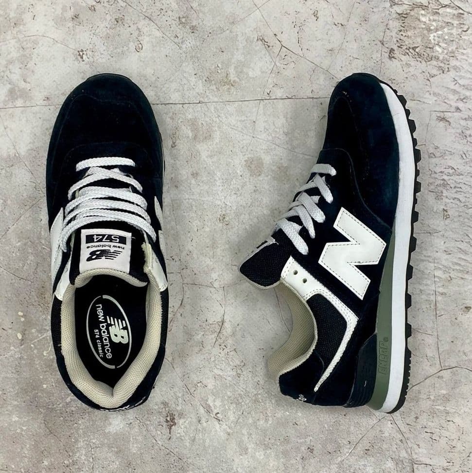 Купить New Balance 574, Black/White UC