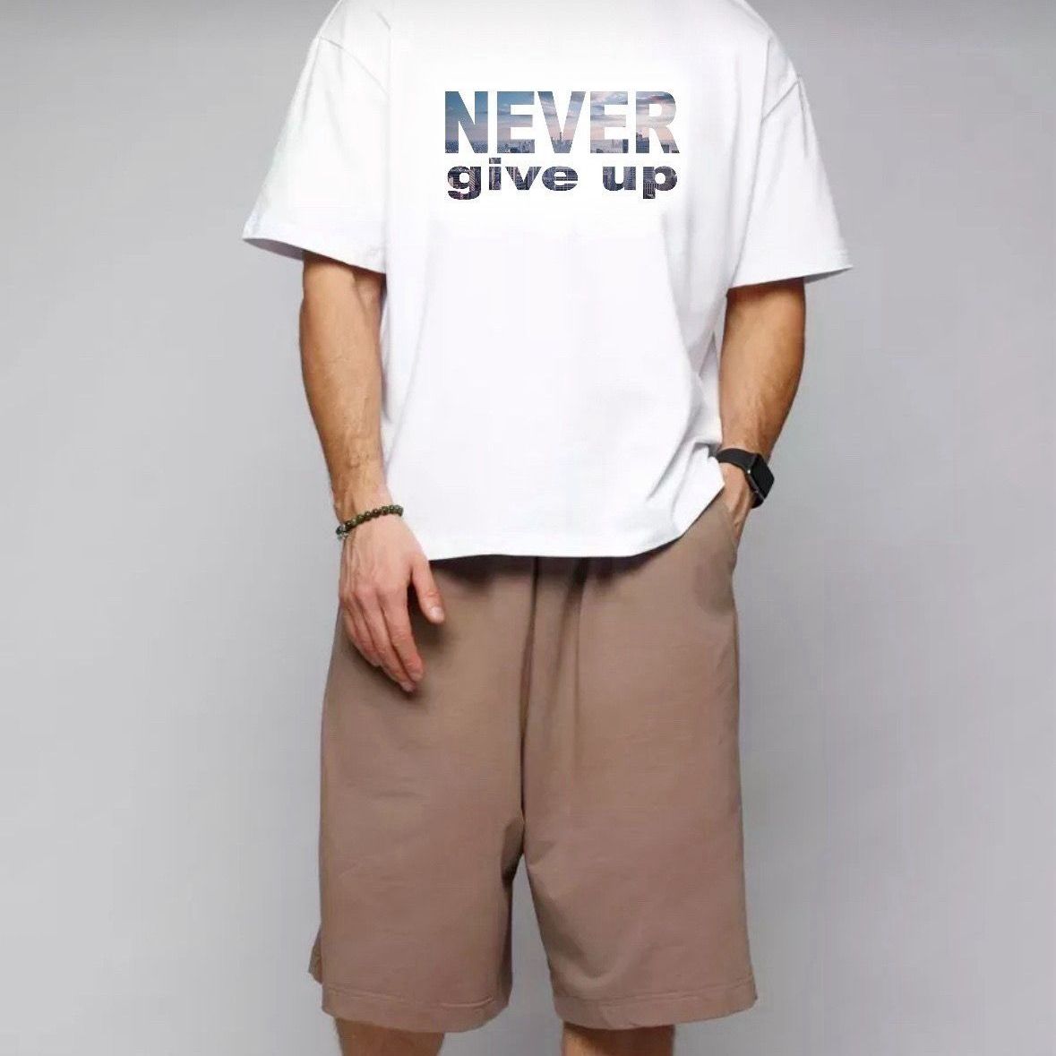 Купить Футболка oversize NEVER give up