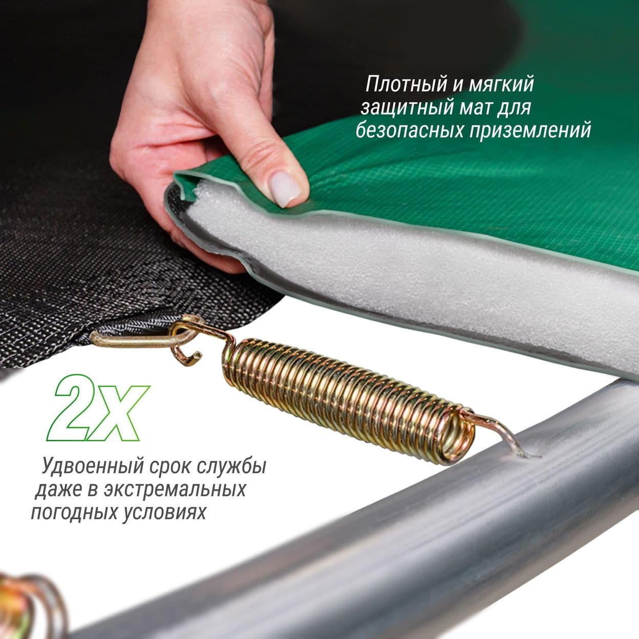 Купить Батут UNIX Line SUPREME BASIC 12 ft (green)