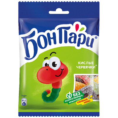 Купить МАРМЕЛАД БОН ПАРИ КИСЛЫЕ ЧЕРВЯЧКИ 75 Г. доставка продуктов Тюмень . доставка продуктов в Тюмени . доставка фруктов Тюмень . доставка фруктов в 