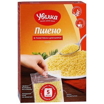 Купить ПШЕНО УВЕЛКА ШЛИФОВАННОЕ 5 ШТ. Х 80 Г. доставка продуктов Тюмень . доставка продуктов в Тюмени . доставка фруктов Тюмень . доставка фруктов в Т