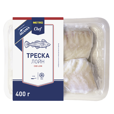 Купить ЛОЙН ТРЕСКИ METRO CHEF & AGAMA СВЕЖЕМОРОЖЕНЫЙ 400 Г. доставка продуктов тюмень . доставка продуктов в тюмени . доставка фруктов тюмень . достав