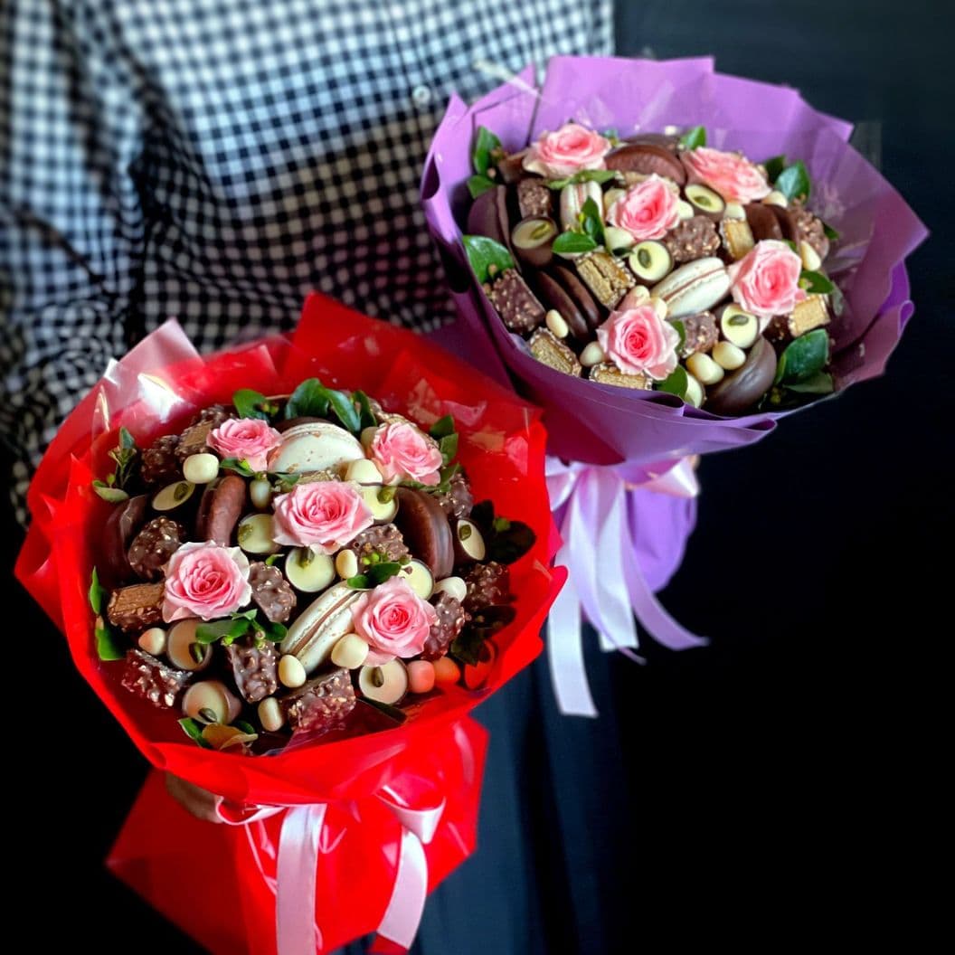 Купить Букет из конфет и цветов арт. 514