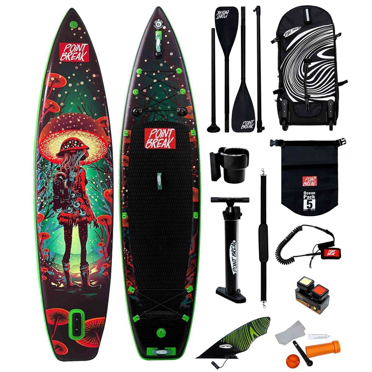 Купить Сапборд POINT BREAK Premium 11.6 ГРИБЫ RED HAT