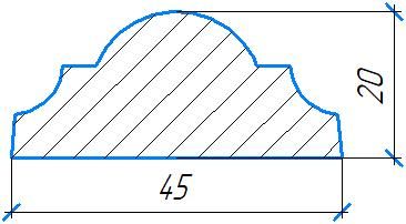 Купить Молдинг гипсовый 45*20