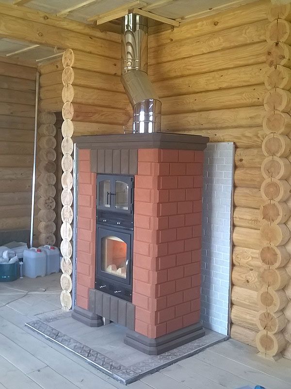 Купить Печь-камин серии КИВ с духовкой (с шоколадными вставками)