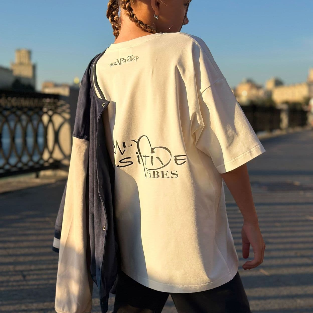 Купить Футболка oversize Positive Vibes