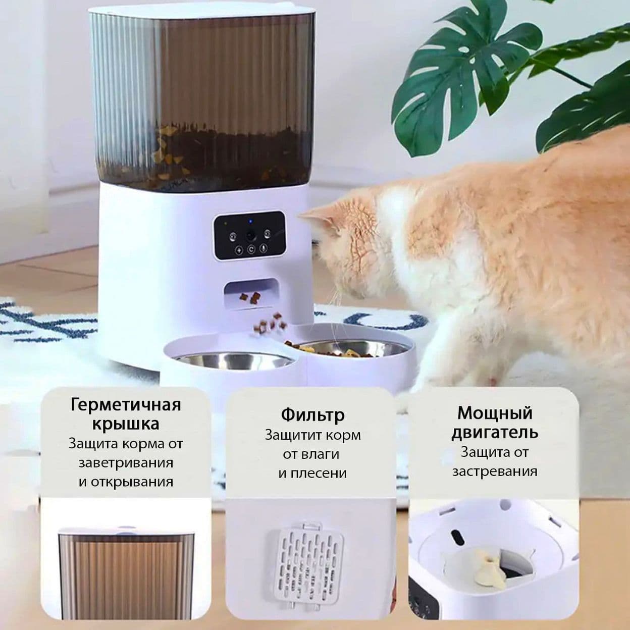 Купить Автокормушка с камерой 5L (две миски) 