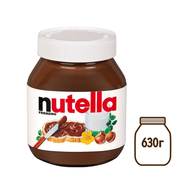Купить ПАСТА ОРЕХОВАЯ NUTELLA С ДОБАВЛЕНИЕМ КАКАО 630 Г. с доставкой на дом . Доставка продуктов Тюмень , доставка продуктов в Тюмени , dostavka-produ