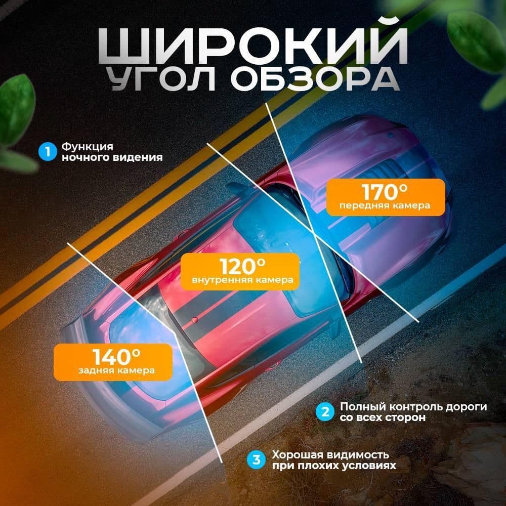 Купить Видеорегистратор автомобильный с камерой заднего вида, Full HD