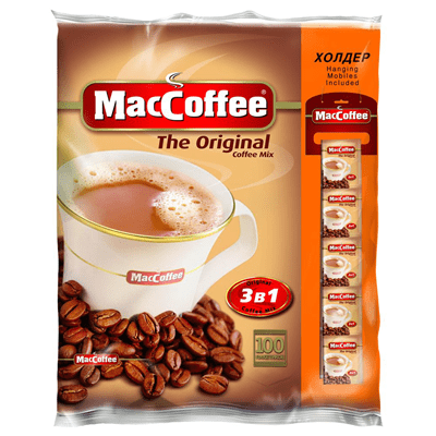 Купить MACCOFFEE НАПИТОК КОФЕЙНЫЙ ПОРЦИОННЫЙ РАСТВОРИМЫЙ THE ORIGINAL COFFEE MIX 3В1 100 ШТ. Х 20 Г. доставка продуктов Тюмень . доставка продуктов в 