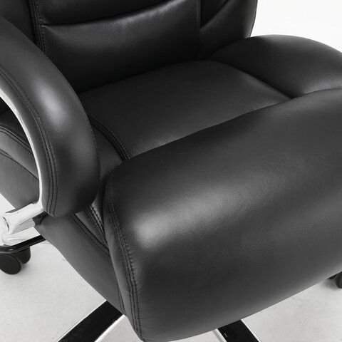 Купить Кресло из натуральной кожи BRABIX PREMIUM "Pride HD-100", НАГРУЗКА до 250 кг, черное. Артикул 531940
