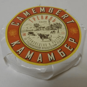 Купить СЫР ТРЕВИЛЬ КАМАМБЕР КЛАССИЧЕСКИЙ С БЕЛОЙ ПЛЕСЕНЬЮ 130 Г. с доставкой на дом . Доставка продуктов Тюмень , доставка продуктов в Тюмени , dostav
