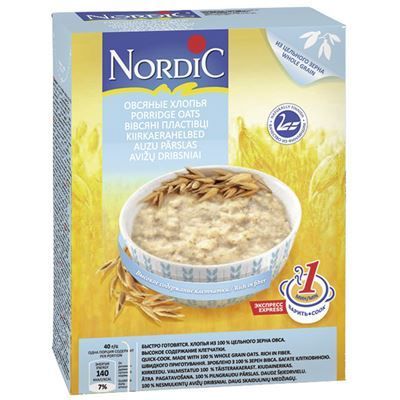 Купить NORDIC ХЛОПЬЯ ОВСЯНЫЕ 500 Г. с доставкой на дом . Доставка продуктов Тюмень , доставка продуктов в Тюмени , dostavka-produktov-tyumen , dostavk