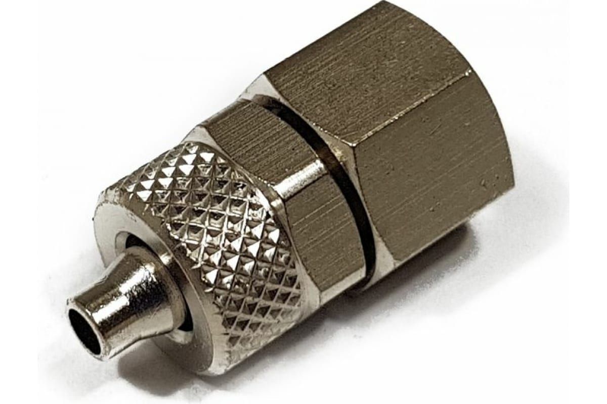 Купить Фитинг прямой 6мм с внутренней резьбой М10x1 (гайка) 1463 6/4-М10х1