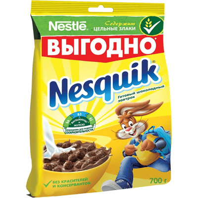Купить ЗАВТРАК ГОТОВЫЙ NESQUIK ШОКОЛАДНЫЙ 700 Г. с доставкой на дом . Доставка продуктов Тюмень , доставка продуктов в Тюмени , dostavka-produktov-tyu