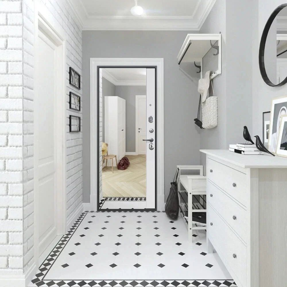 Купить Дверь входная "ТАЙГА 9" зеркало эмалит, Феррони