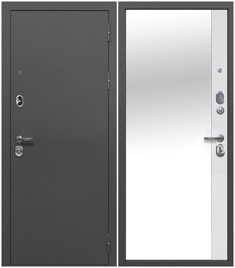 Купить Дверь входная "ТАЙГА 9" зеркало эмалит, Феррони