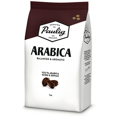 Купить PAULIG КОФЕ В ЗЕРНАХ НАТУРАЛЬНЫЙ ЖАРЕНЫЙ ARABICA 1 КГ. доставка продуктов Тюмень . доставка продуктов в Тюмени . доставка фруктов Тюмень . дост