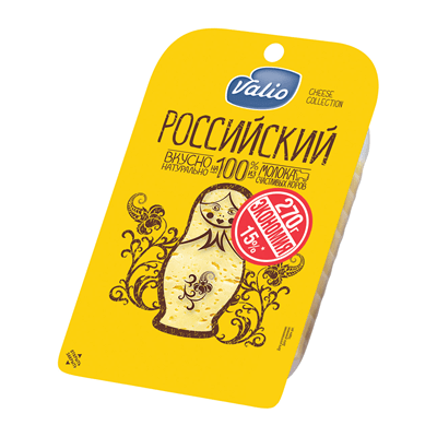 Купить СЫР VALIO РОССИЙСКИЙ НАРЕЗКА 50% 270 Г. с доставкой на дом . Доставка продуктов Тюмень , доставка продуктов в Тюмени , dostavka-produktov-tyume