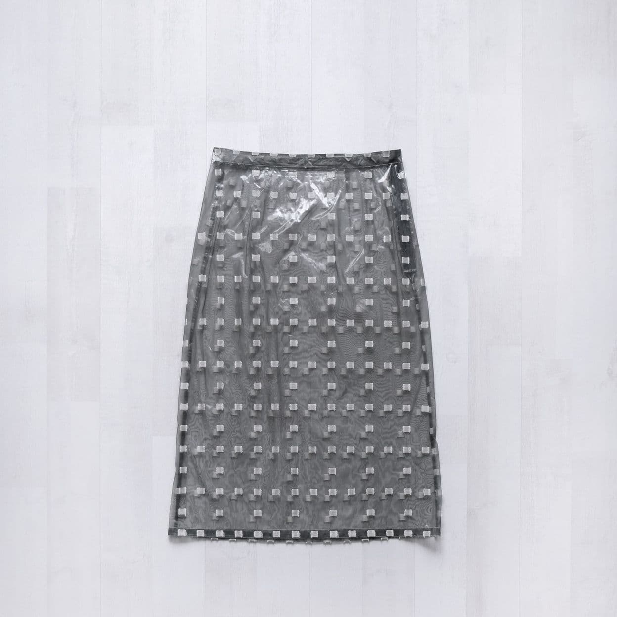 Купить Серая прозрачная юбка из органзы 