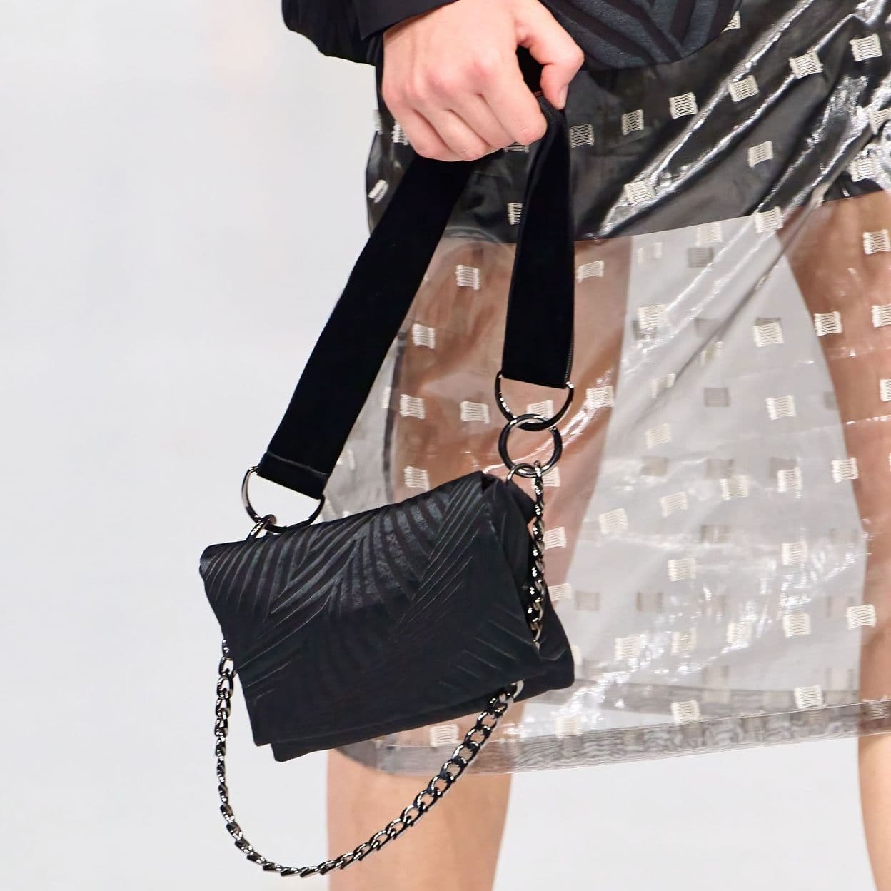 Купить Серая прозрачная юбка из органзы 