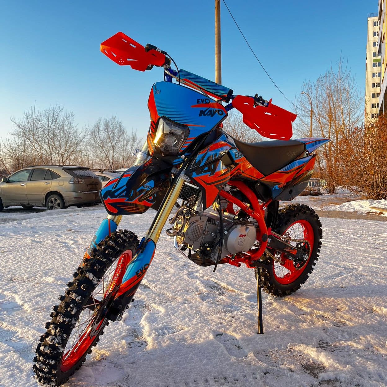 Купить Питбайк KAYO EVOLUTION YX140EM 17/14 KRZ (механ. сцепл., эл. стартер 2024 г.)