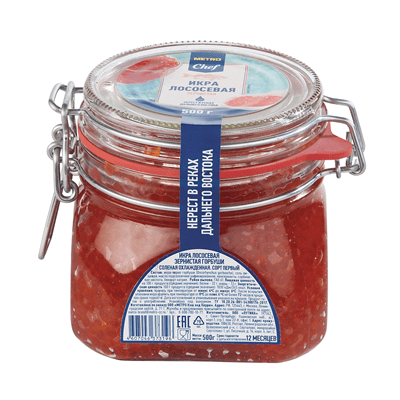 Купить ИКРА METRO CHEF ЛОСОСЕВАЯ 500 Г. Доставка продуктов Тюмень . Рыба Тюмень . Доставка продуктов в Тюмени