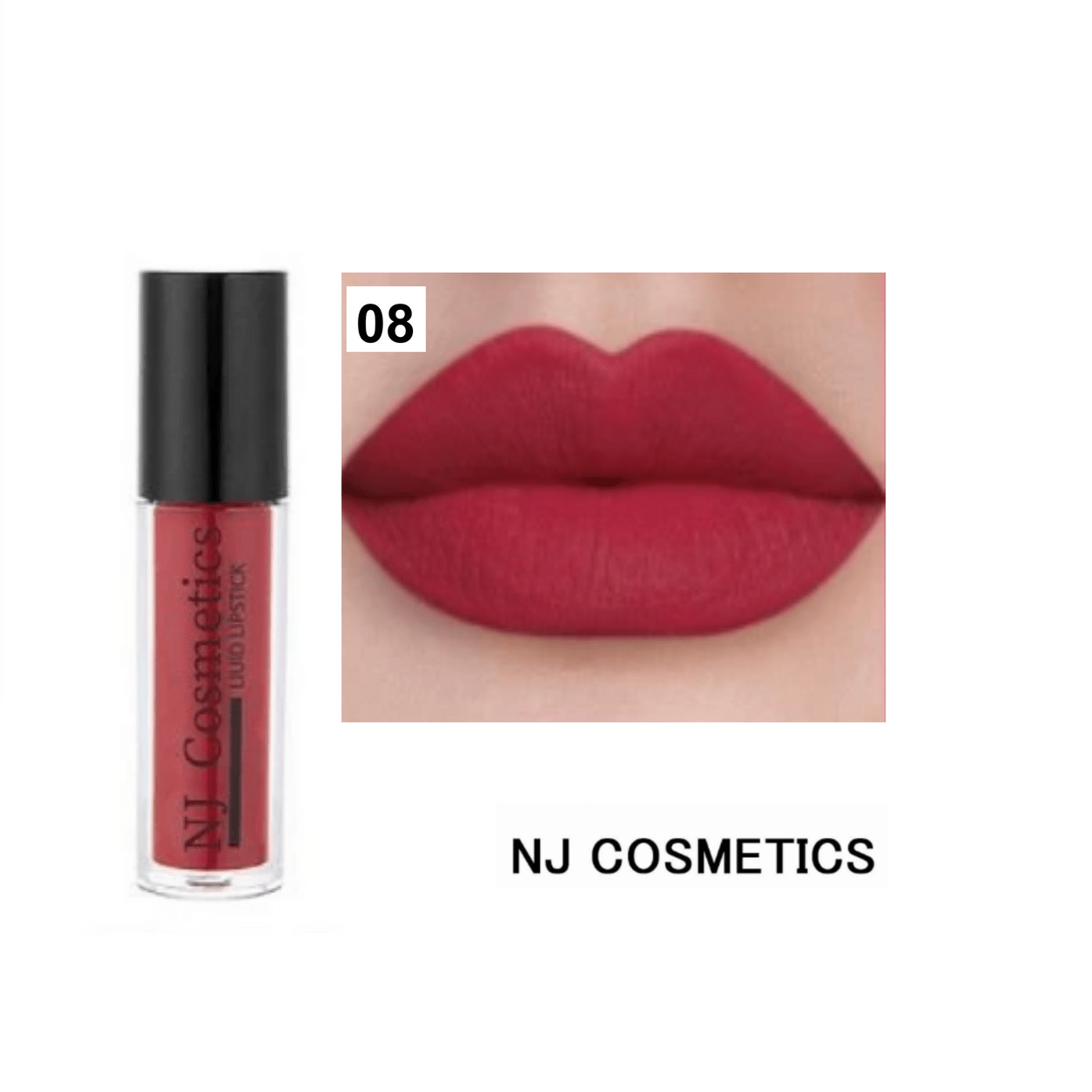 Купить NJ Cosmetics Блеск матовый водостойкий/ тон 08